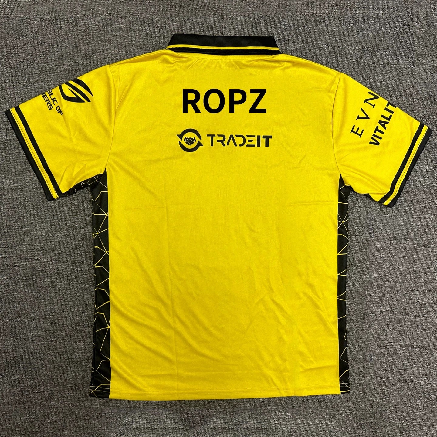 2025 Vitality Team | CSGO ZYWOO/ROPZ Yellow Polo Shirt - Image 7