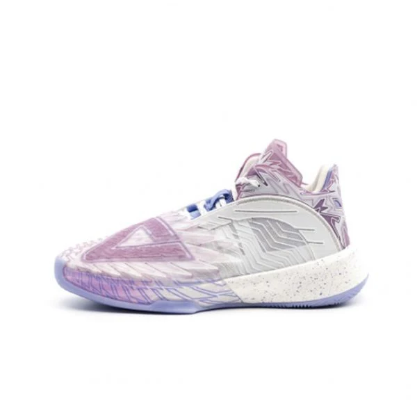 Andrew Wiggins x Peak Big Triangle 3D Printed Basketball Shoes - White/Purple