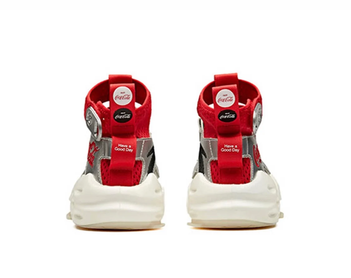 Anta Men's Badao Coca Cola x Zero Silver Red - Image 3
