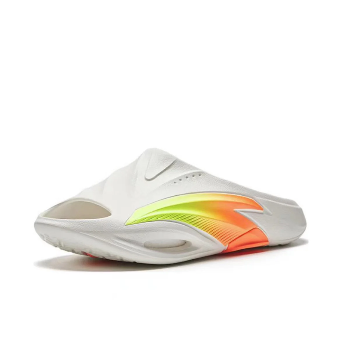 Anta Nitrogen Bubble Leisure Sports Recovery Slippers - White/Orange/Green - Image 2