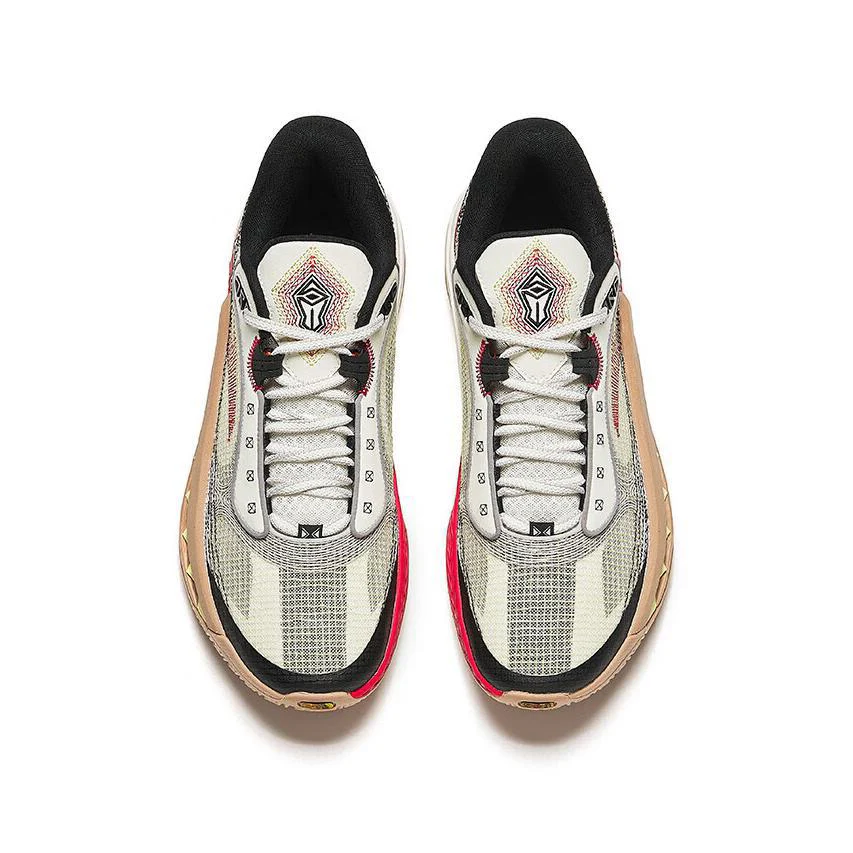 Anta Shock Wave 6 - White/Black/Red - Image 5
