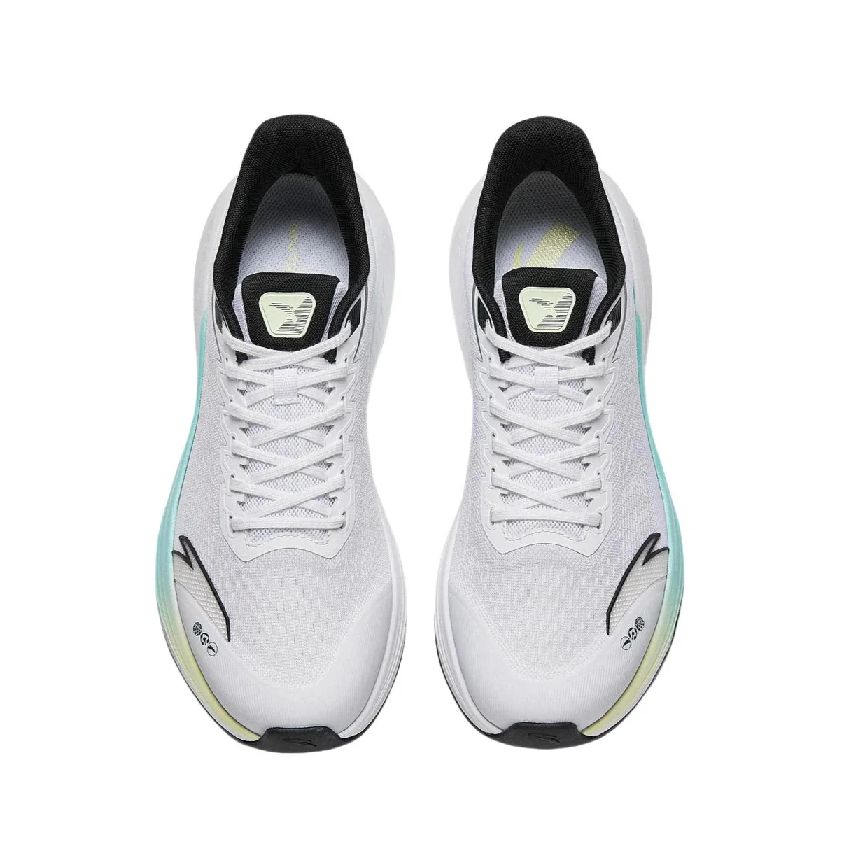 【Yibo Wang】 Anta Stinger 6 Fabric PP Film Running Shoes - White/Clear Blue - Image 5