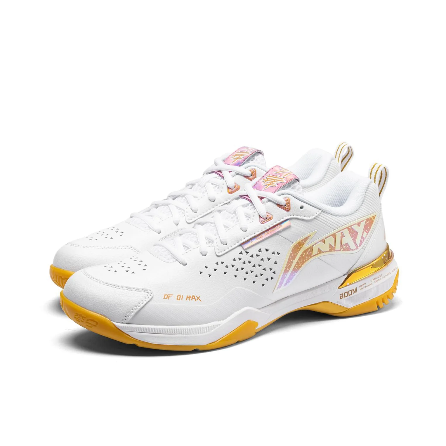 Blade DF-01 Max | Li-Ning Badminton Shoes - White/Gold - Image 2