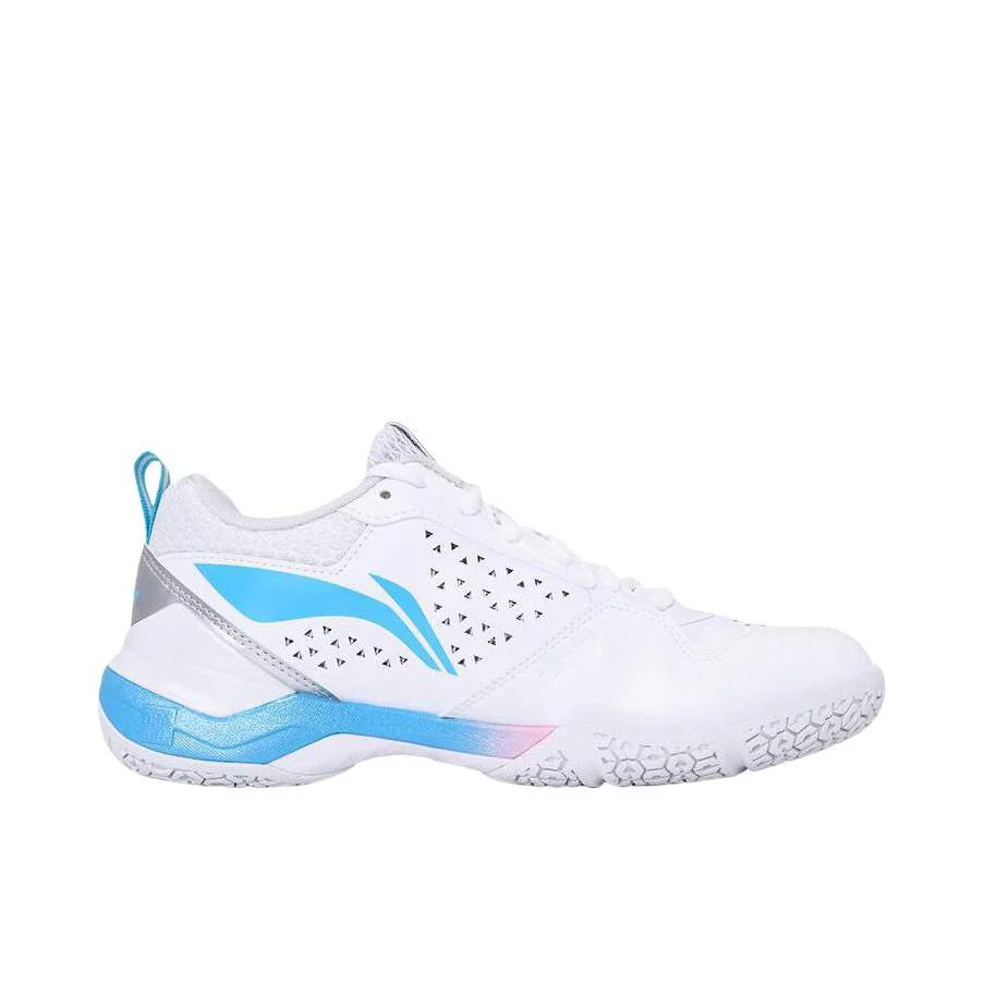 Blade DF-02 Pro | Li-Ning Badminton Shoes - White/Blue/Pink - Image 2