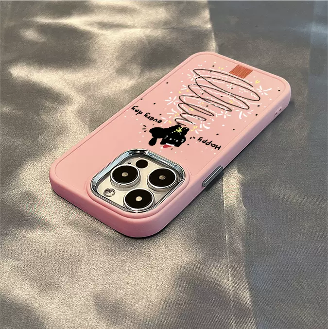 Christmas Tree/Puppy/Fireworks iPhone Case - Image 6