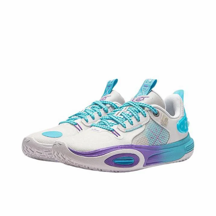 （Kids）Li-Ning Wade All City 11 - White/Blue/Purple - Image 2