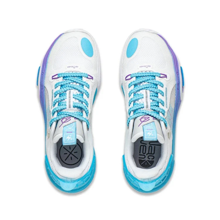 （Kids）Li-Ning Wade All City 11 - White/Blue/Purple - Image 5