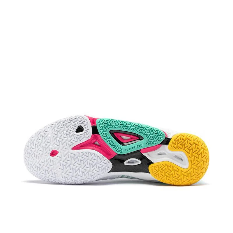 Li-Ning Dagger 4 Badminton Shoes - White/Parrot Green - Image 3