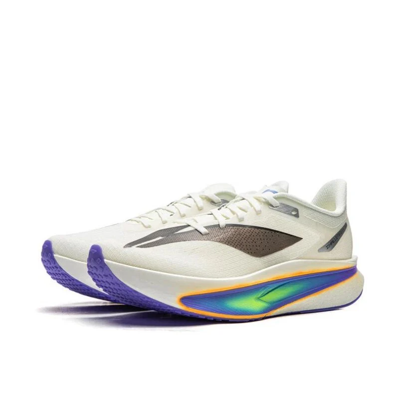 （Men & Women）Li-Ning Feidian 6 Challenger Racing Carbon Plate Running Shoes - White/Blue - Image 2
