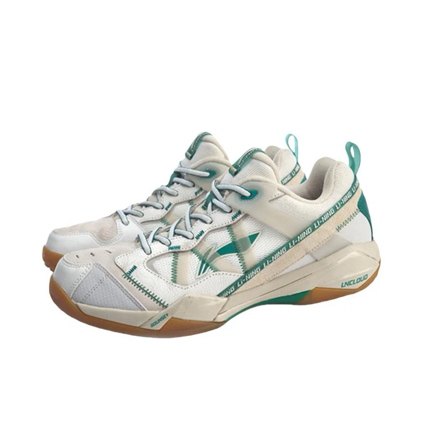 【Shi Yu Qi 】Li-Ning Invincible Ace Badminton Shoes - White/Green/Brown - Image 2