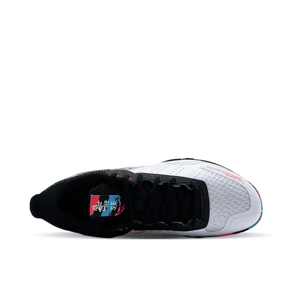 Li-Ning Saga SE Badminton Shoes - White/Black/Red - Image 5