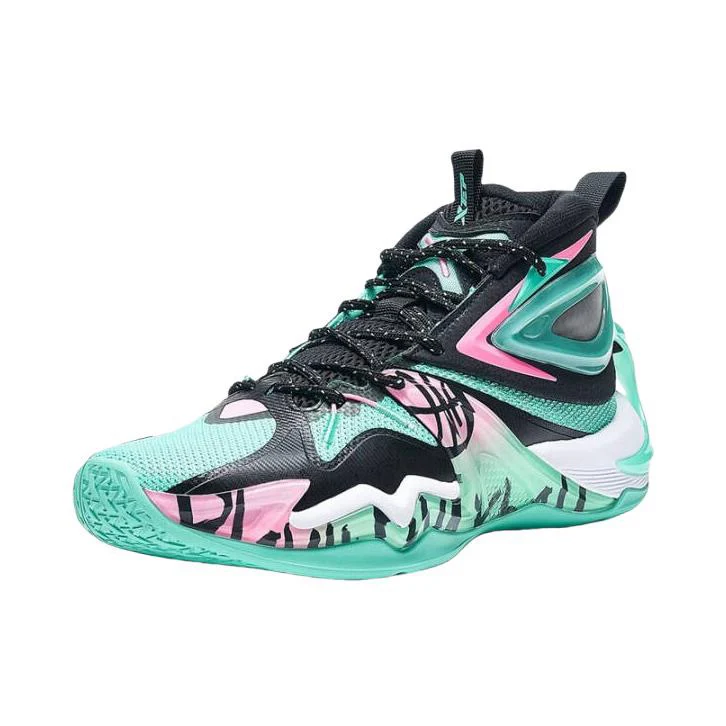 Monsters University | Xtep Battle Basketball Shoes - Green/Black - Image 2