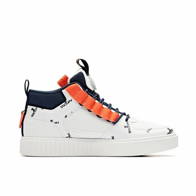Snoopy x Anta Anti-slip Skateboard Shoes - White/Blue - Image 3