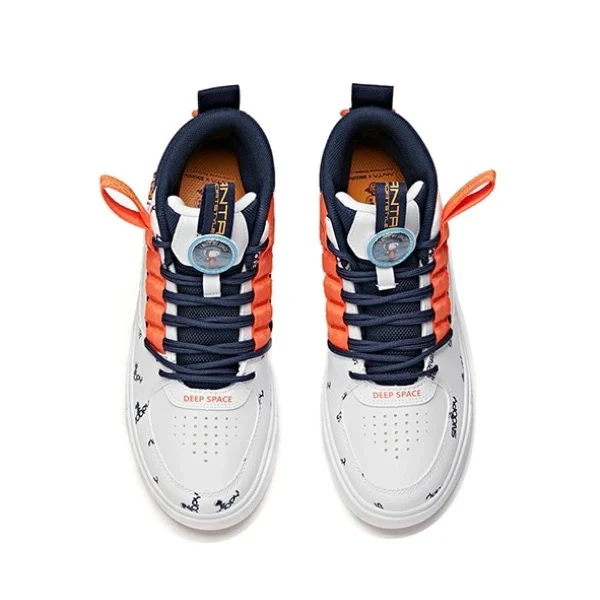 Snoopy x Anta Anti-slip Skateboard Shoes - White/Blue - Image 6