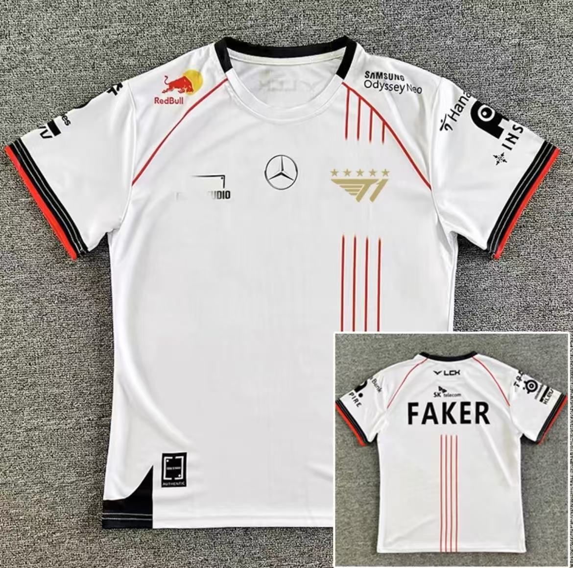 T1 2025/2024 LCK Spring Split Team T-shirt （Same style as faker）-  White - Image 2